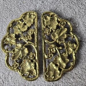 Vintage Brass Trivet by Harvin Virginia Metalcrafters # 3803 Floral